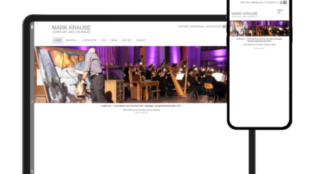 Mark Krause Live-Maler Referenz, HTML Website erstellen lassen, Webdesign Tübingen
