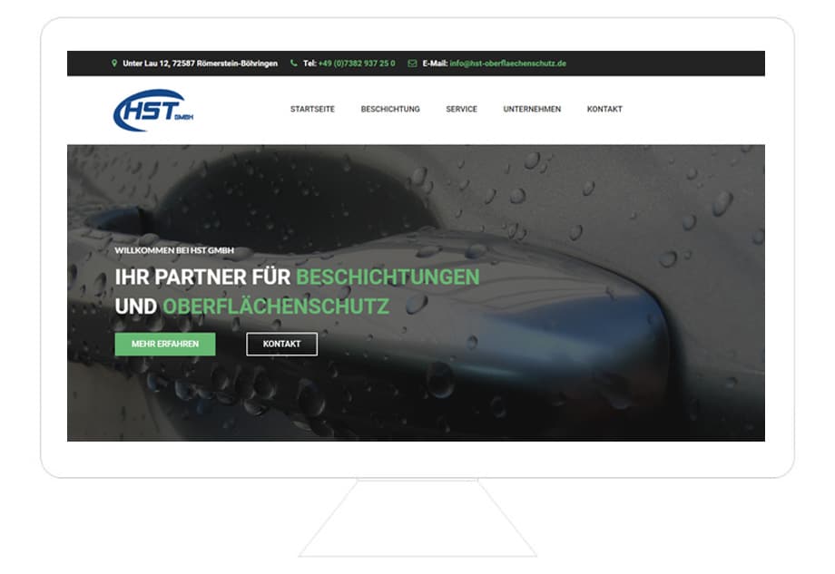 HST GmbH Referenz Desktop, modernes Webdesign, HTML Website erstellen lassen, Schwäbische Alb, Website erstellen lassen, Webseite erstellen lassen