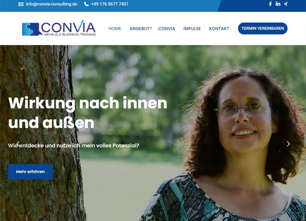 Milena Paralis Referenz Convia Consulting Tablet, Website Beratung, Support, Troubleshooting, Webdesign Beratung
