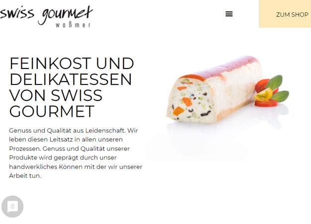 Milena Paralis Referenz mehrsprachige Website Swiss Gourmet Tablet, Website mit Elementor erstellen