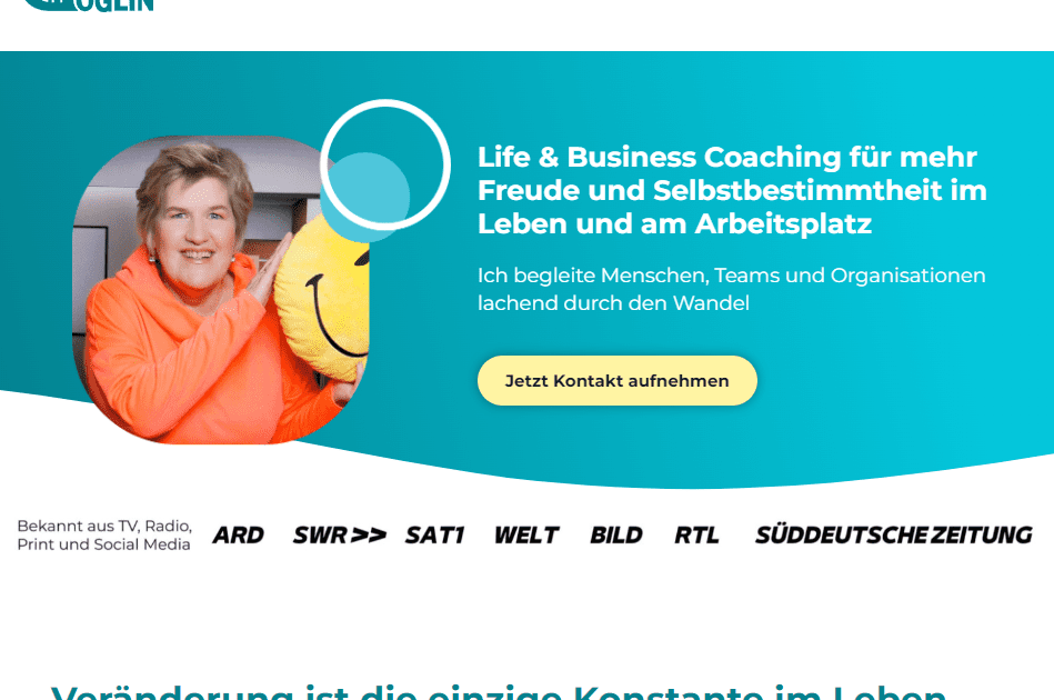 Coaching Website Referenz von Carmen Goglin, Reutlingen