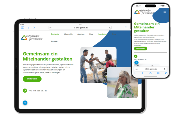 Referenz Onlineshop Programmierung & Onlineshop Webdesign für Kurse und Seminare, Birte Gamm