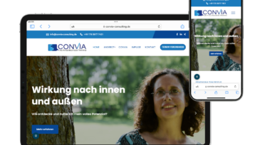 Webdesign Agentur in der Nähe Reutlingen, Referenz CONVIA CONSULTING