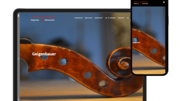 Website für Handwerker, Geigenbau Mulkerrin Referenz, Webdesign für Handwerker, HTML Intrnetseite erstellen lassen, Reutlingen