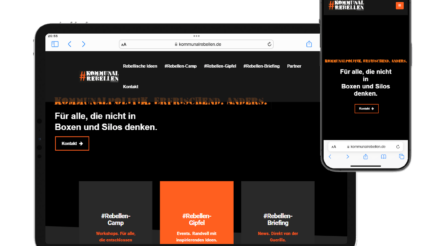 Webdesign Agentur in der Nähe Reutlingen, Referenz KOMMUNALREBELLEN