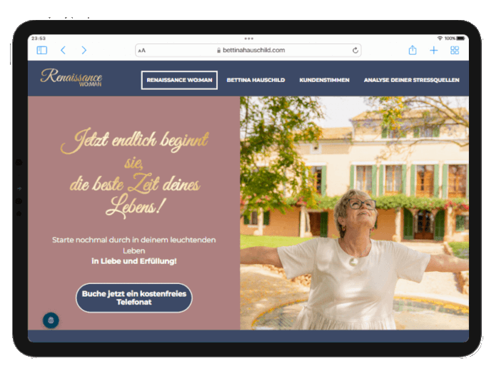 Referenz Coaching Website Bettina Hausschild, Website erstellen professionell mit WordPress | Paralis Webdesign