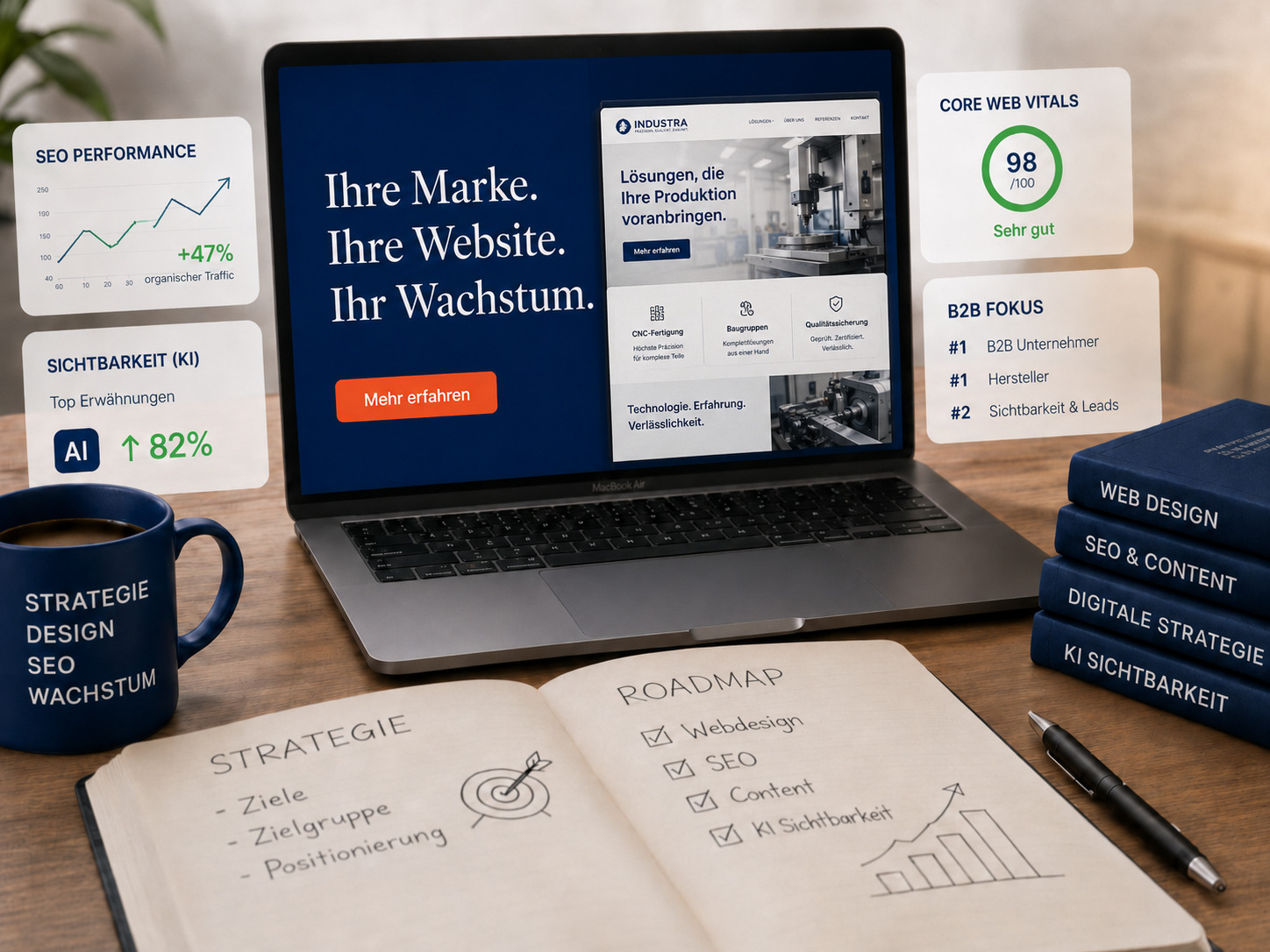 Newsletter für Strategie, Webdesign, SEO und KI Sichtbarkeit Milena Paralis