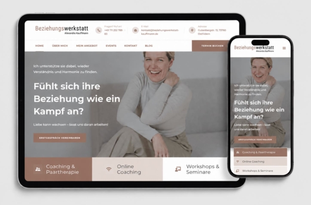 Beziehungswerkstatt Alexandra Kauffmann SEO für Therapeuten - Praxen Milena Paralis